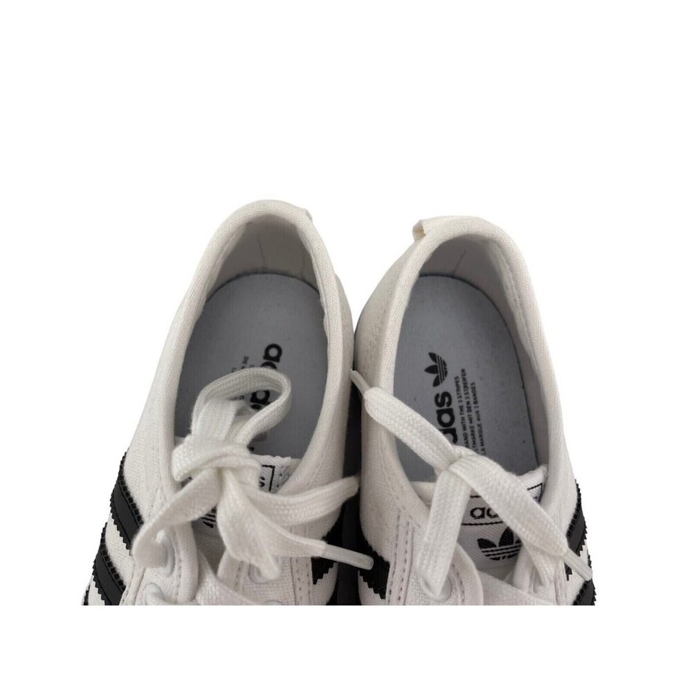 Adidas Nizza J EF5140 Kids Unisex White Lace Up Low Top Sneakers Size 7 - Picture 9 of 12